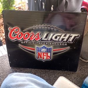 Coors light tin sign